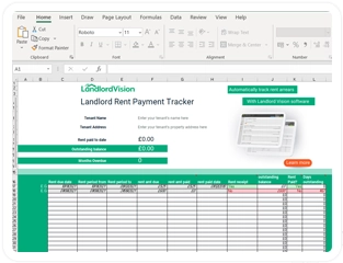 Rental payment spreadsheet